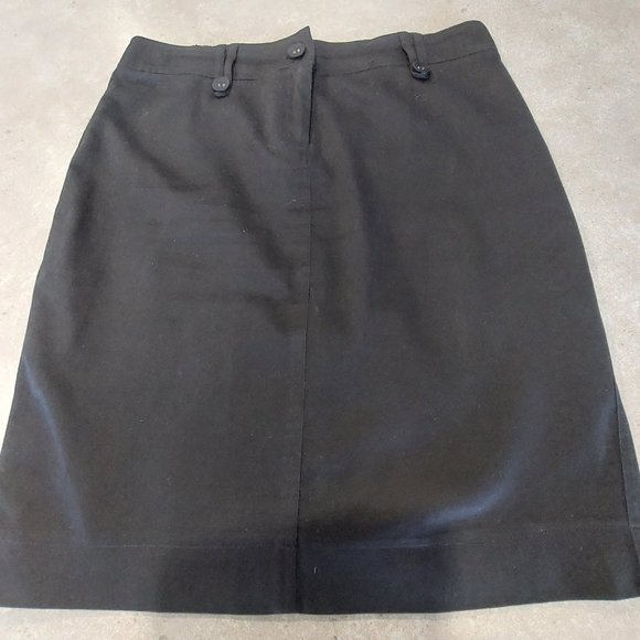 SUZY SHIER Women's Black Lined Pencil Skirt w/Belt Loops/Front Zipper - Sz 9/10 - Picture 4 of 9